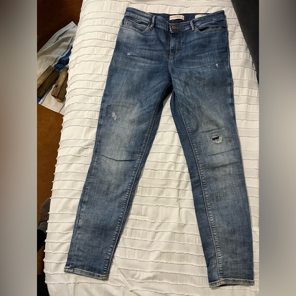 Guess Women's Blue Skinny Jeans
